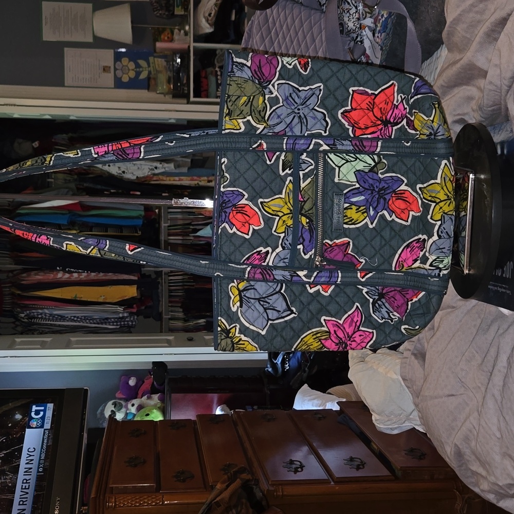 Vera Bradley Falling Flower Tote Dual Strap Shoulder Bag Quilted NWOT
